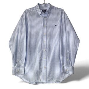 Vineyard Vines Men's Light Blue Checkered Shirt